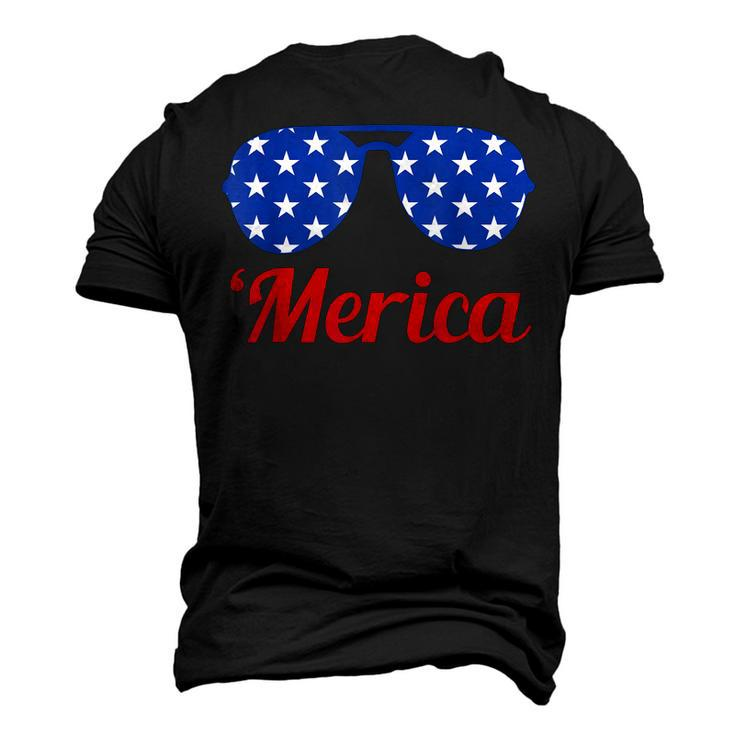 Merica Patriotic American Flag Pride Fourth Of July T V2 Men's 3D T-shirt Back Print