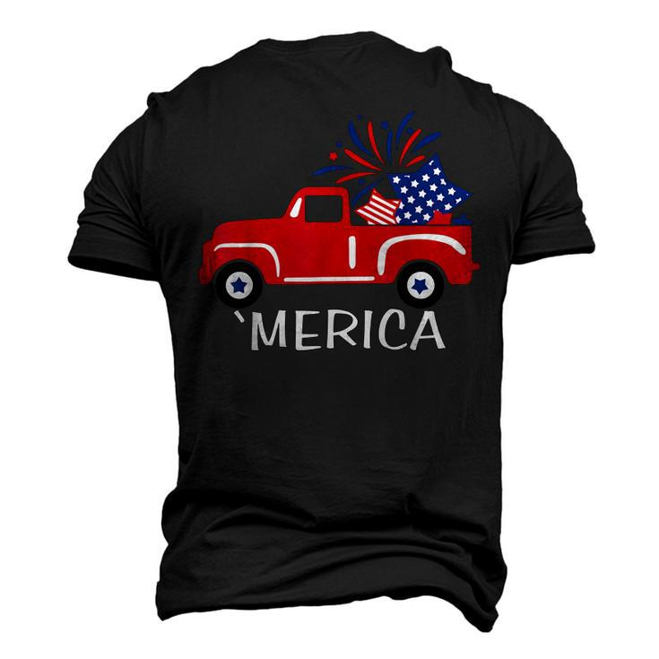 Merica Truck 4Th Of July Boys Girls Men Women Usa Flag Men's 3D T-shirt Back Print