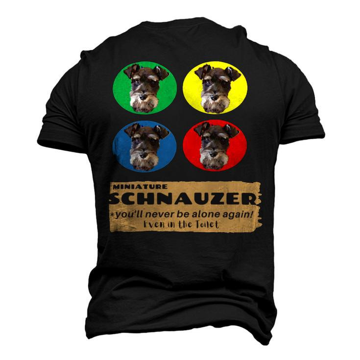 Miniature Schnauzer House Rule Cute & Loyal Dog Men's 3D Print Graphic Crewneck Short Sleeve T-shirt