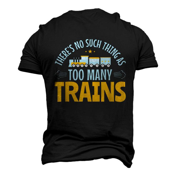 Model Train Lover Too Many Trains Railroad Collector  Men's 3D Print Graphic Crewneck Short Sleeve T-shirt