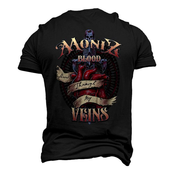 Moniz Blood Runs Through My Veins Name Men's 3D Print Graphic Crewneck Short Sleeve T-shirt
