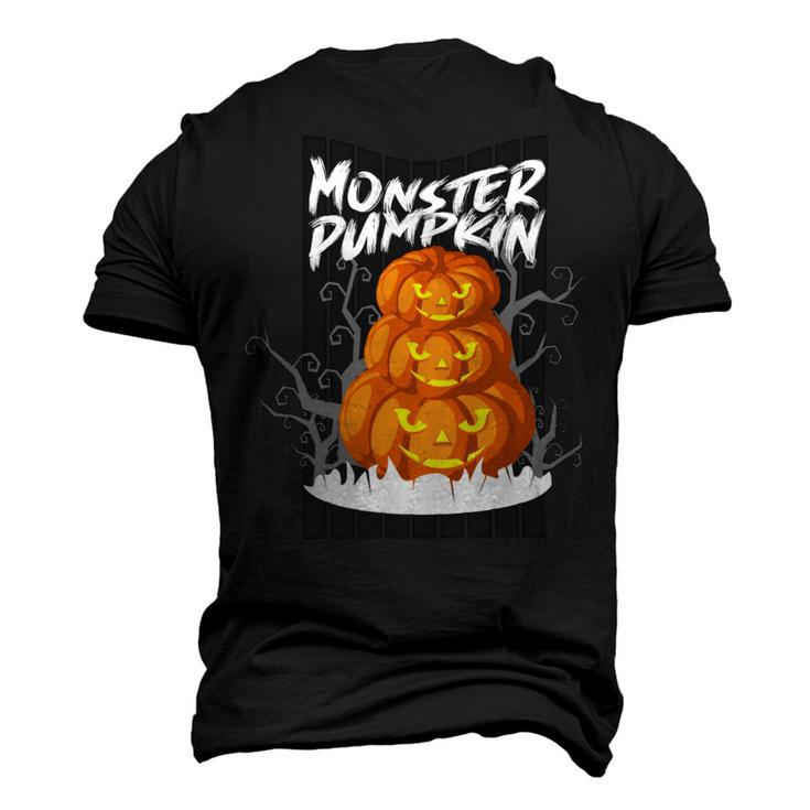 Monster Pumpkin Men's 3D Print Graphic Crewneck Short Sleeve T-shirt