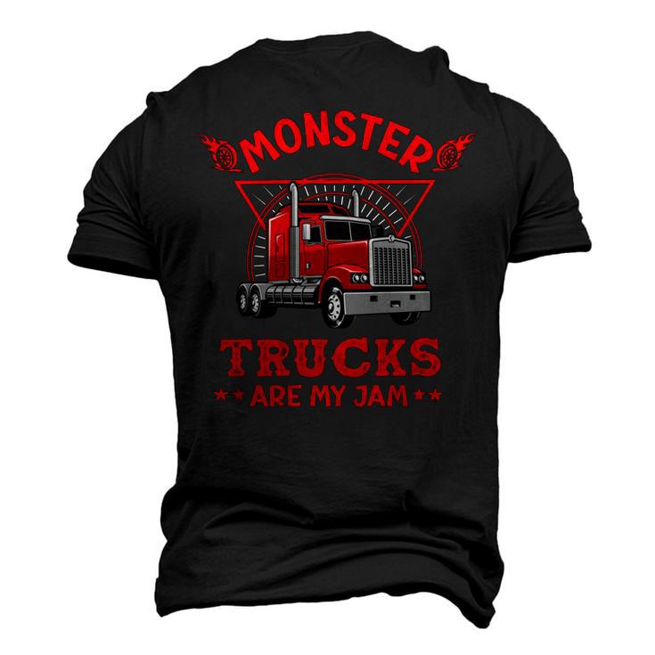 Monster Trucks Are My Jam Men's 3D Print Graphic Crewneck Short Sleeve T-shirt