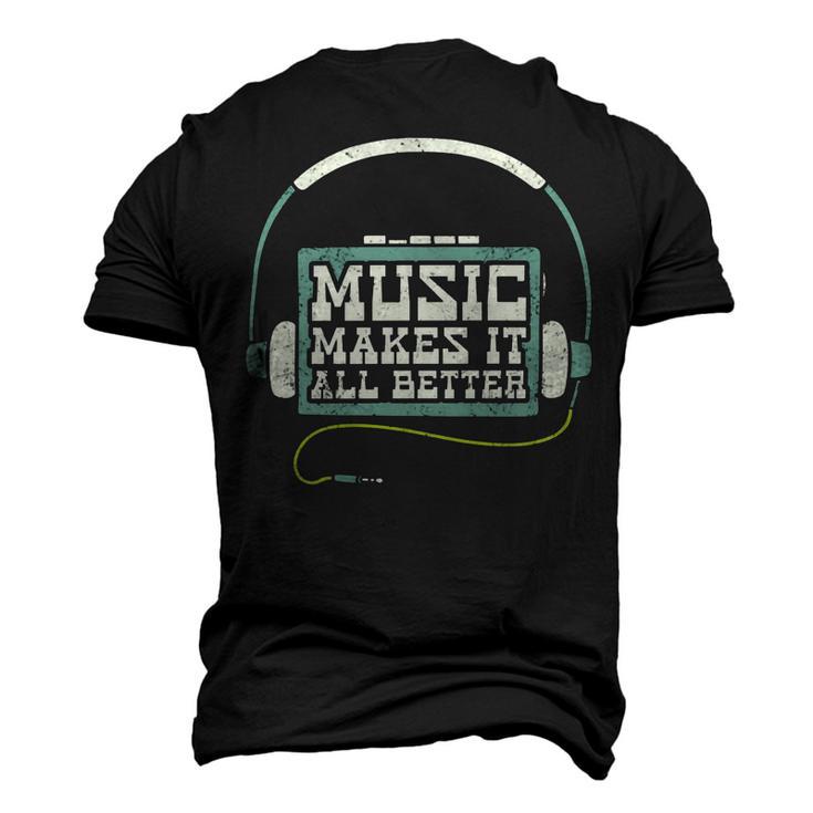 Music Makes It All Better 763 Shirt Men's 3D Print Graphic Crewneck Short Sleeve T-shirt