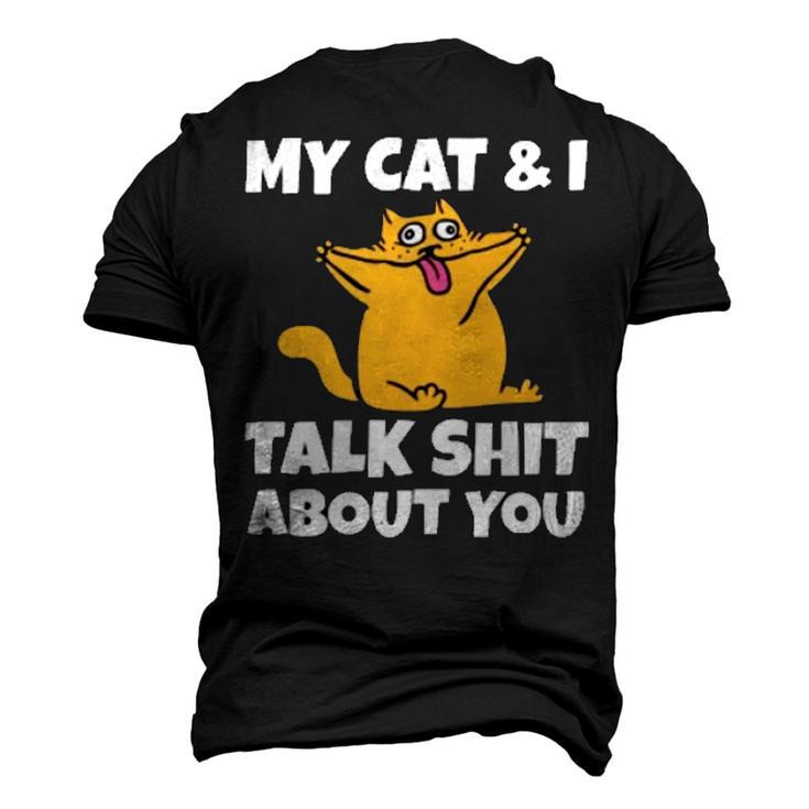 My Cat And I Talk Shit About You 310 Shirt Men's 3D Print Graphic Crewneck Short Sleeve T-shirt