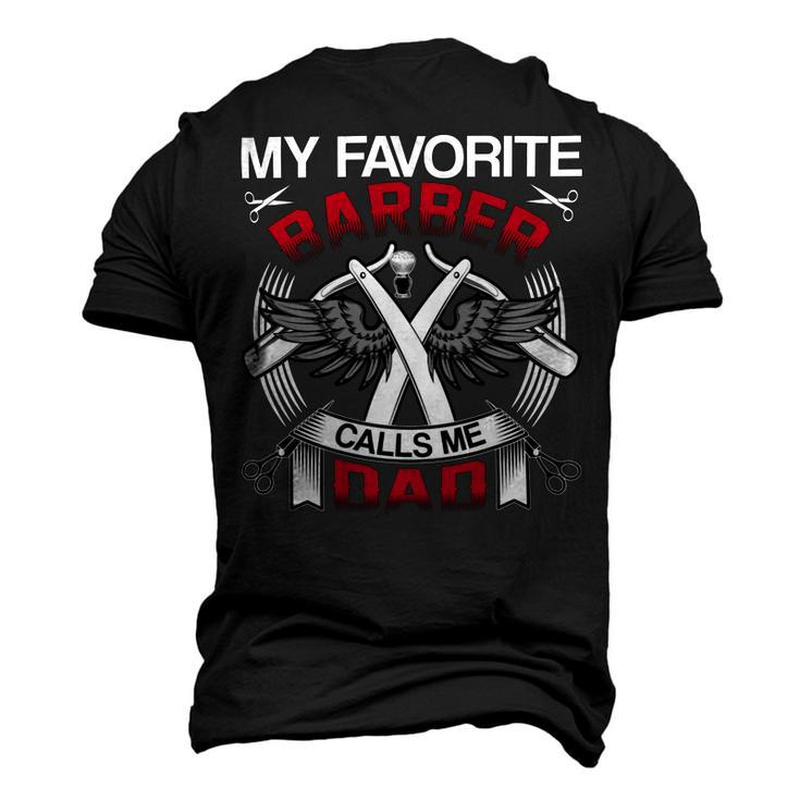 My Favorite Barber Calls Me Dad Hairstylist Fathers Day Gift Men's 3D Print Graphic Crewneck Short Sleeve T-shirt