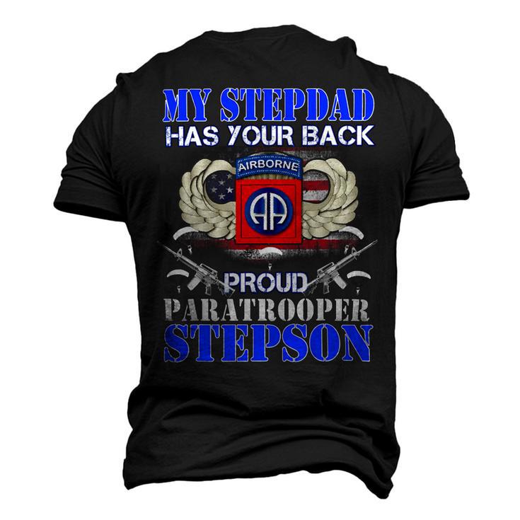 My Stepdad Has Your Back Proud Army 685 Shirt Men's 3D Print Graphic Crewneck Short Sleeve T-shirt