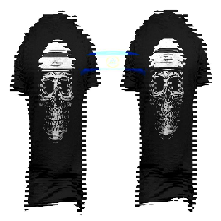 Nationality Country Origin Skull Flag Nicaragua Men's 3D T-Shirt Back Print