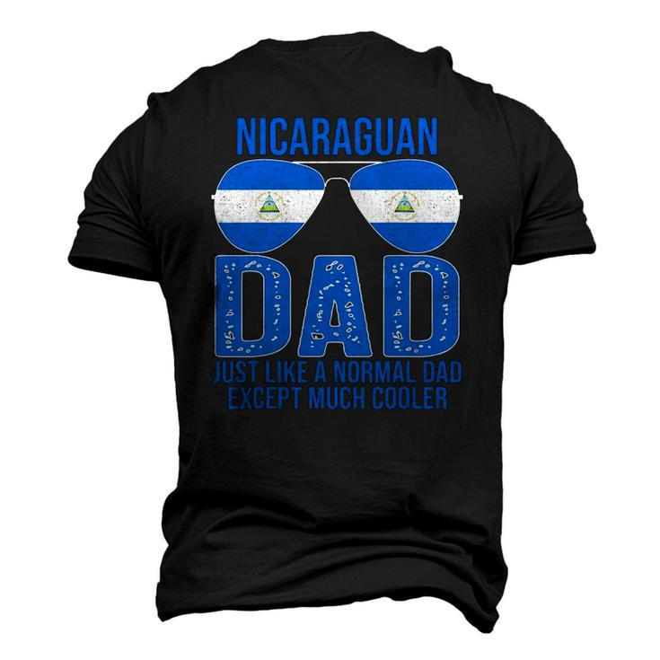 Nicaraguan Dad Nicaragua Flag Sunglasses Fathers Day Men's 3D T-Shirt Back Print