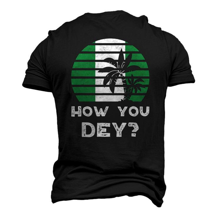 Nigeria Pidgin How You Dey Quote Nigerian Flag Nigeria Men's 3D T-Shirt Back Print