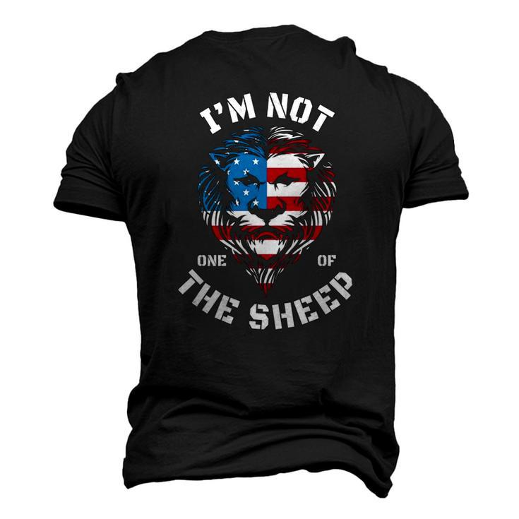 Im Not One Of The Sheep 4Th Of July Lion Tee American Flag Men's 3D T-Shirt Back Print