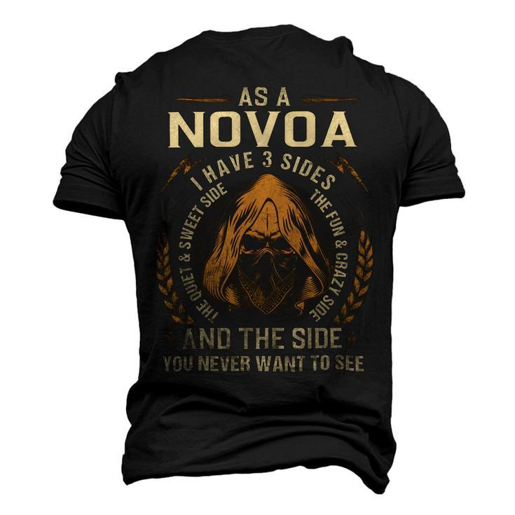 Novoa Name Shirt Novoa Family Name Men's 3D Print Graphic Crewneck Short Sleeve T-shirt