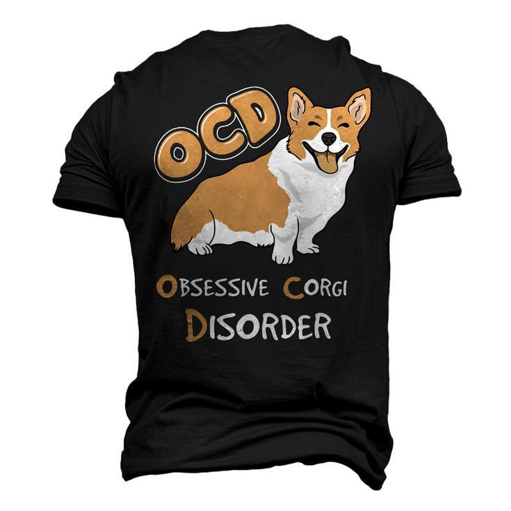 Ocd-Obsessive-Corgi Disorder Men's 3D Print Graphic Crewneck Short Sleeve T-shirt