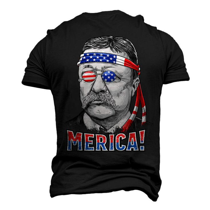 Theodore Roosevelt Merica 4Th July Men Usa Us President Men's 3D T-shirt Back Print