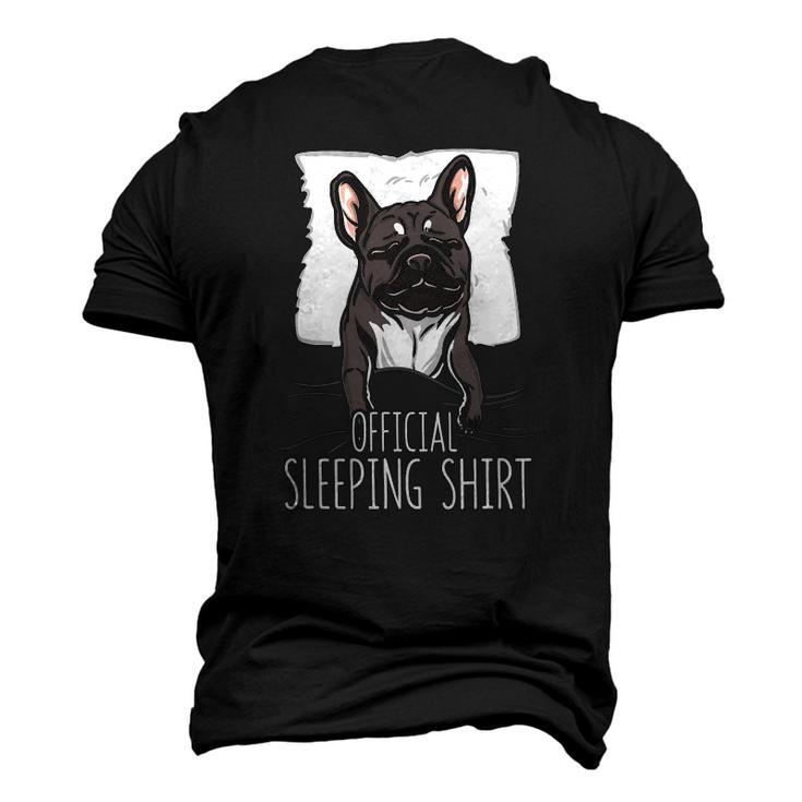 Official Sleeping Cute French Bulldog Dog Nightgown Men's 3D T-Shirt Back Print