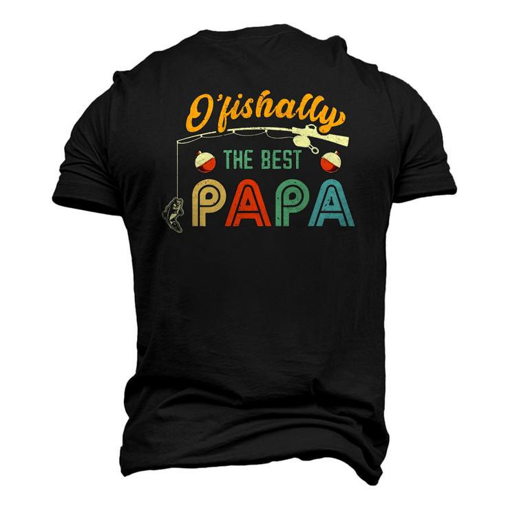 Ofishally The Best Papa Fisherman Cool Dad Fishing Men's 3D T-Shirt Back Print