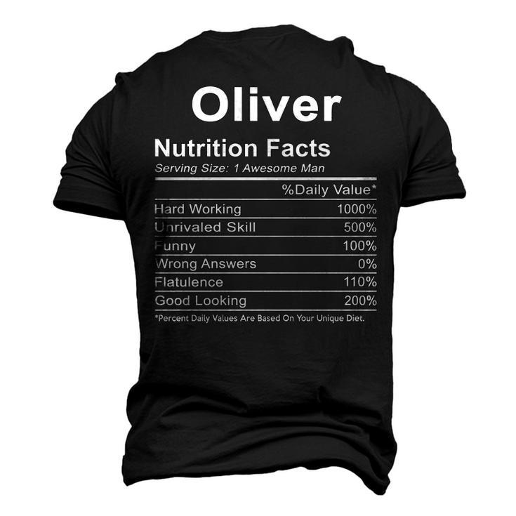 Oliver Name  Oliver Nutrition Facts Men's 3D T-shirt Back Print