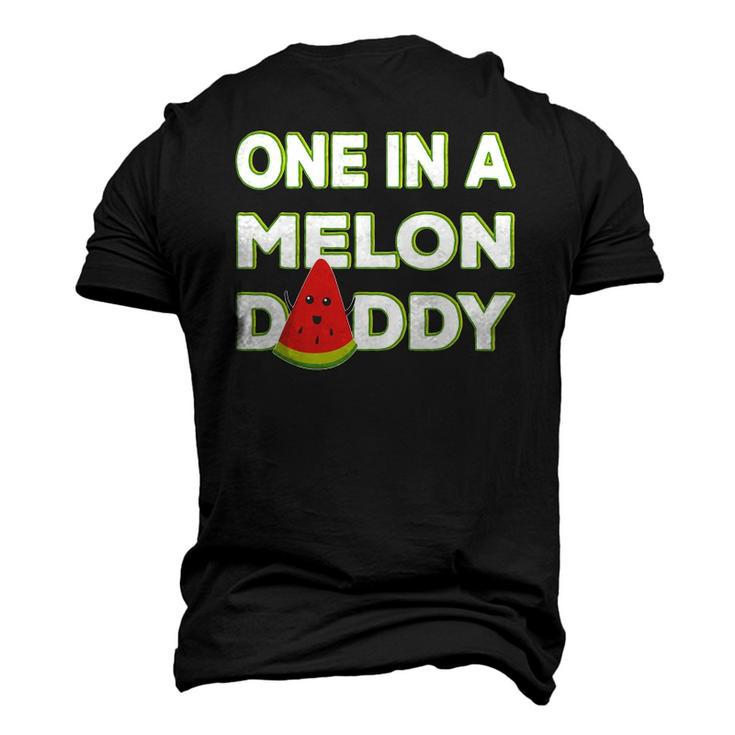Mens One In A Melon Daddy Watermelon Dad Fathers Day Men's 3D T-Shirt Back Print