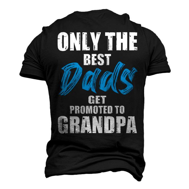 Only The Best Dad Get Promoted To Grandpa Fathers Day T Shirts Men's 3D Print Graphic Crewneck Short Sleeve T-shirt