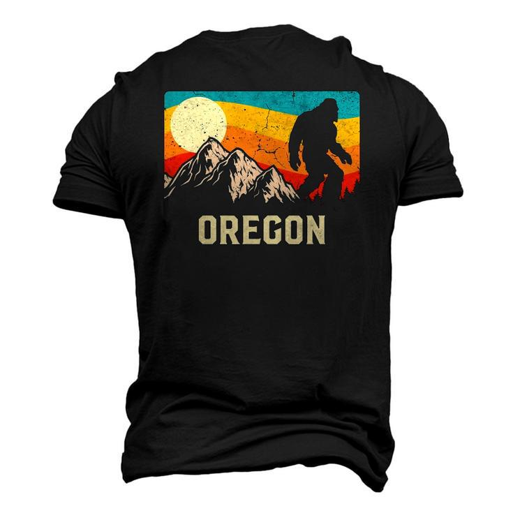Oregon Bigfoot Sasquatch Mountains Retro Hiking Men's 3D T-Shirt Back Print