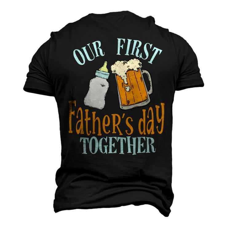 Our First Fathers Day Together First Fathers Day Father Son Daughter Matching Men's 3D Print Graphic Crewneck Short Sleeve T-shirt