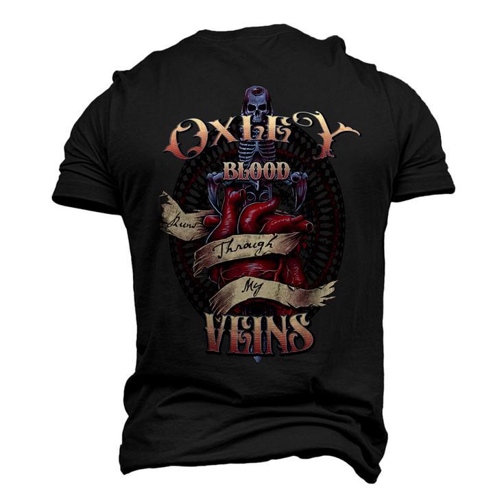 Oxley Blood Runs Through My Veins Name Men's 3D Print Graphic Crewneck Short Sleeve T-shirt