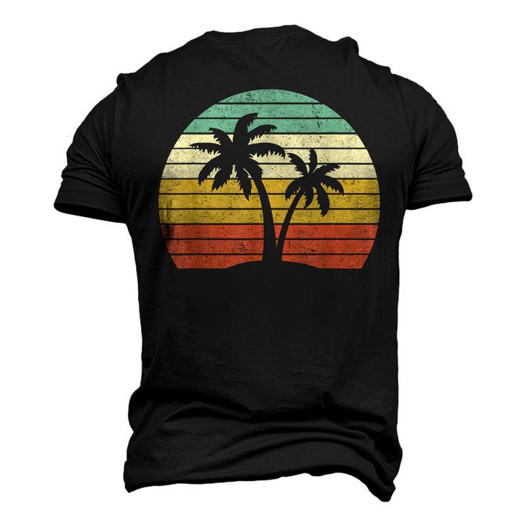 Palm Tree Vintage Retro Style Tropical Beach Men's 3D T-Shirt Back Print