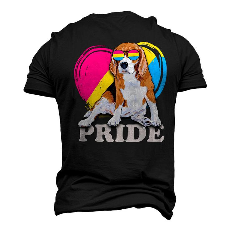 Pansexual Beagle Rainbow Heart Pride Lgbt Dog Lover 56 Beagle Dog Men's 3D T-shirt Back Print