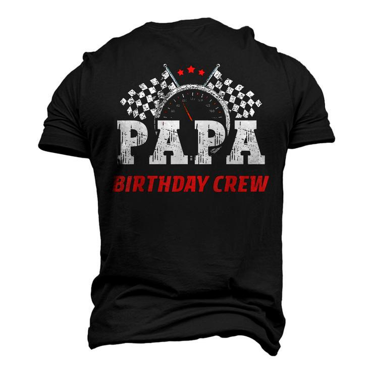 Papa Birthday Crew Race Car Racing Car Driver Dad Daddy Men's 3D T-shirt Back Print