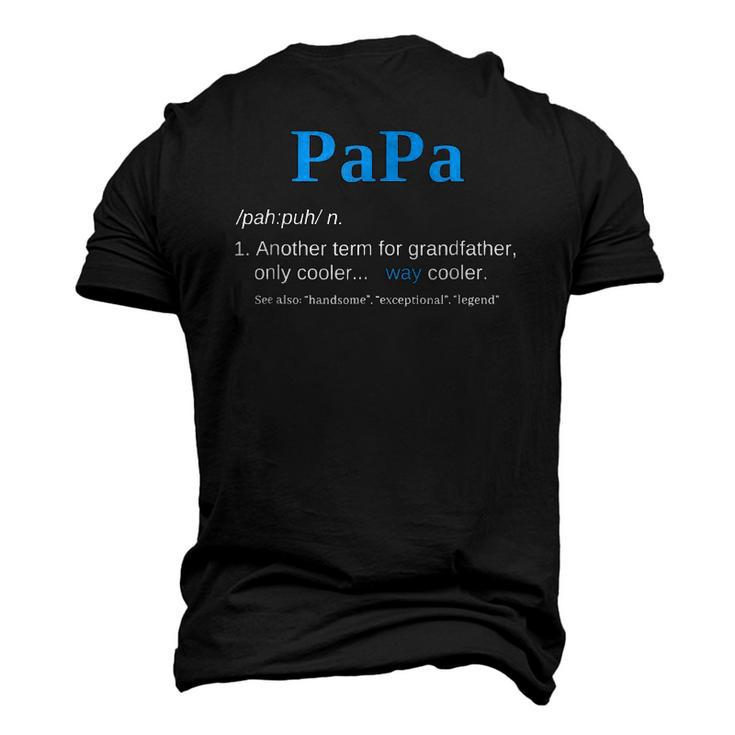 Papa Like A Grandfather Only Cooler Definition Classic Men's 3D T-Shirt Back Print