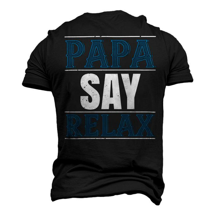 Papa Say Lelax Papa T-Shirt Fathers Day Gift Men's 3D Print Graphic Crewneck Short Sleeve T-shirt