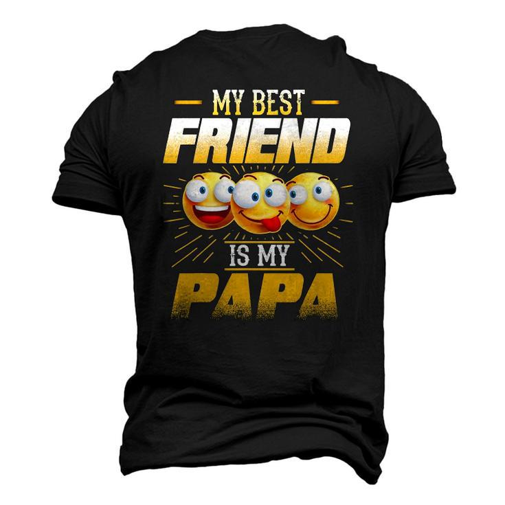 Papa Tee My Best Friend Is My Papa Tees Men's 3D T-Shirt Back Print