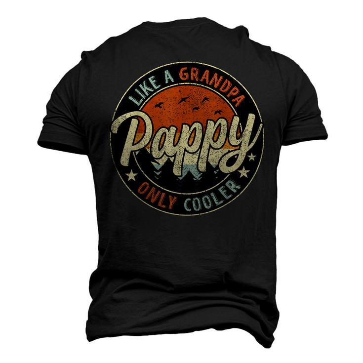 Pappy Like A Grandpa Only Cooler Vintage Retro Fathers Day Men's 3D T-Shirt Back Print