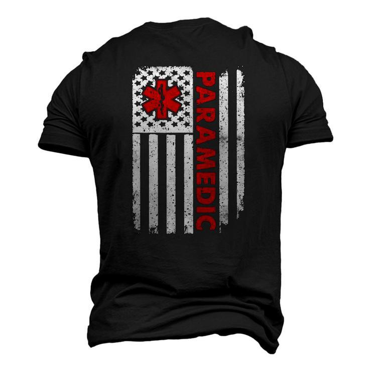 Paramedic Usa America Flag Star Of Life Men's 3D T-Shirt Back Print