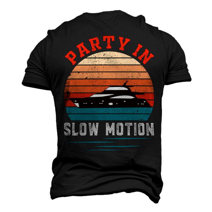 Party In Slow Motion Vintage  Funny Boating  Boating Gifts Men's 3D Print Graphic Crewneck Short Sleeve T-shirt