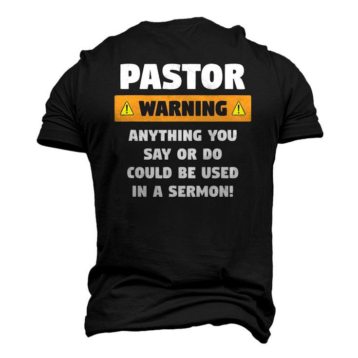 Mens Pastor Warning Sermon For A Pastor Men's 3D T-Shirt Back Print