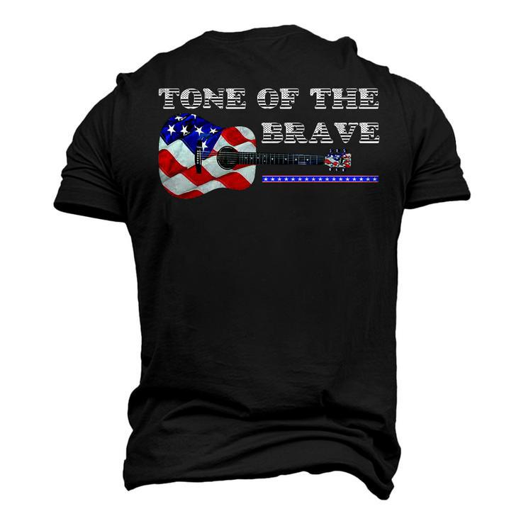 Patriotic Guitar - Tone Of The Brave Men's 3D T-shirt Back Print