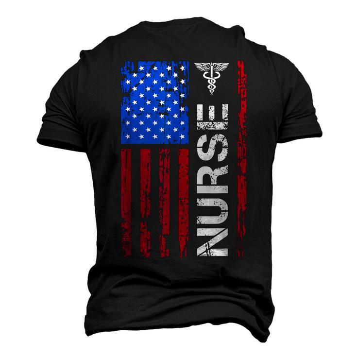 Patriotic Nurse 4Th Of July American Flag Independence Day V3 Men's 3D T-shirt Back Print
