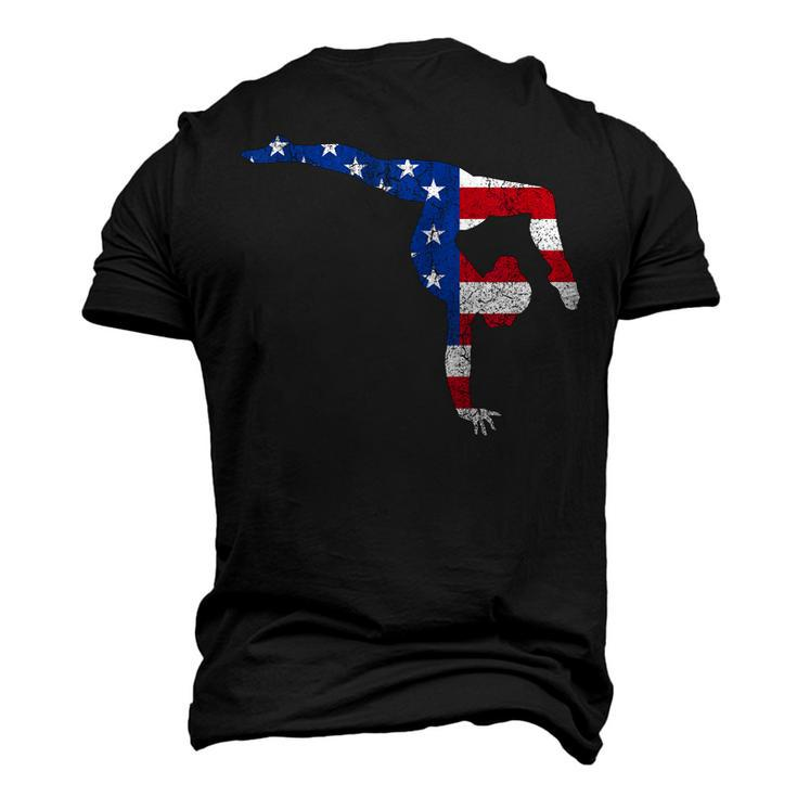 Patriotic Sports American Usa Flag Girls Gymnastics V2 Men's 3D T-shirt Back Print