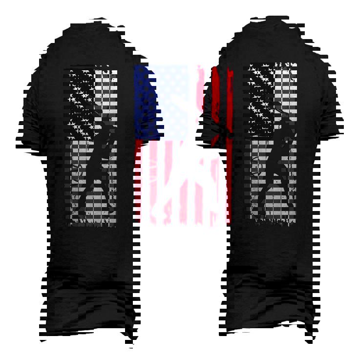 Patriotic Us Baseball American Flag Apparel Men's 3D T-Shirt Back Print