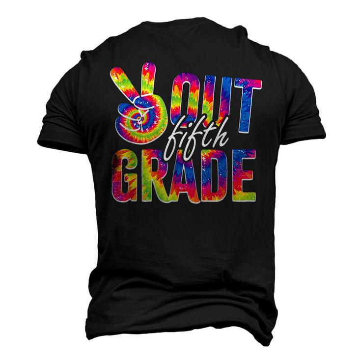 Peace Out Fifth Grade Tie Dye Graduation 5Th Grade Men's 3D T-Shirt Back Print