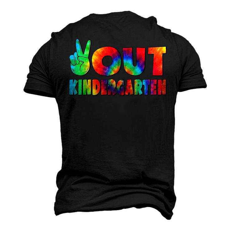 Peace Out Kindergarten Graduation Tie Dye Last Day Of School Men's 3D T-Shirt Back Print