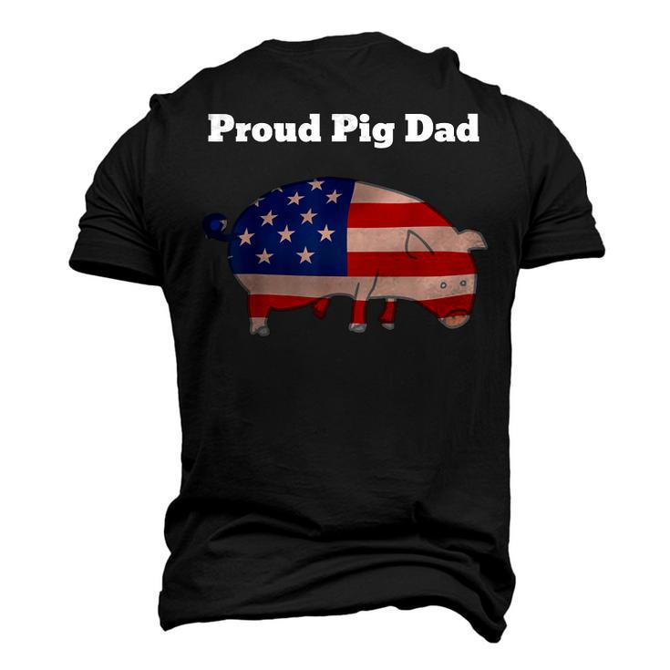 Pig 4Th Of July Cute Pig Lovers T Proud Pig Dad Men's 3D T-shirt Back Print