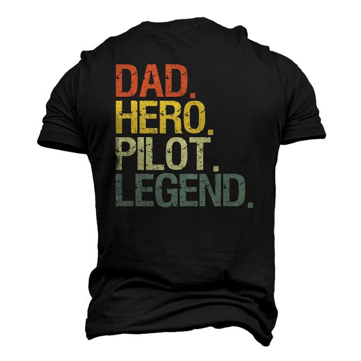 Pilot Dad Hero Pilot Legend Men's 3D T-Shirt Back Print