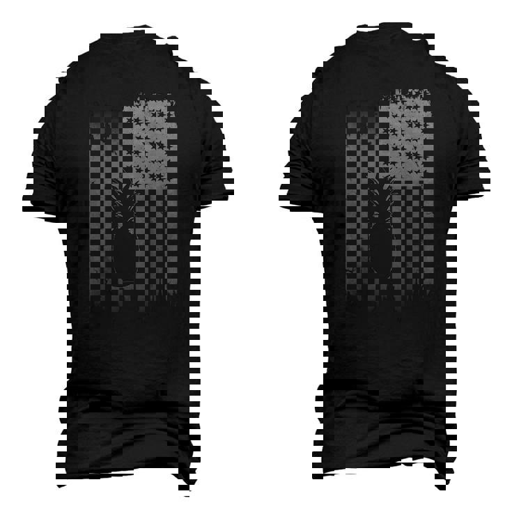 Pineapple Usa American Flag 4Th Of July Patriotic Fruit Men's 3D T-Shirt Back Print