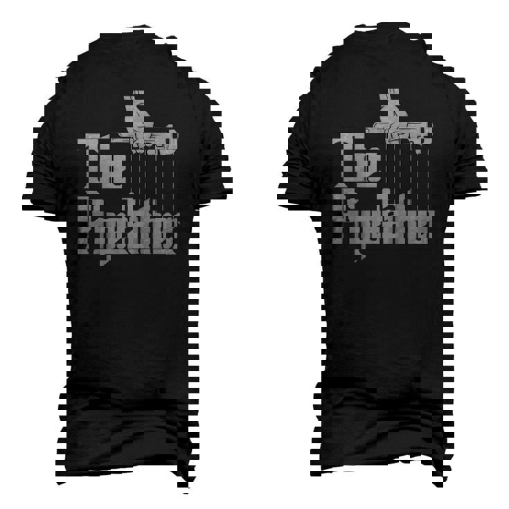 The Pipefather Plumber Plumbing Handyman Pipe Fitter Raglan Baseball Tee Men's 3D T-Shirt Back Print