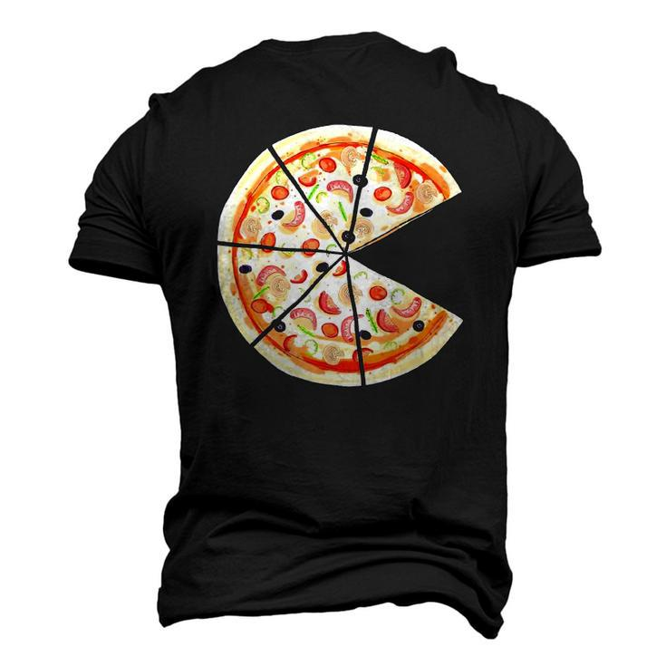 Pizza Pie And Slice Dad And Son Matching Pizza Father’S Day Men's 3D T-shirt Back Print