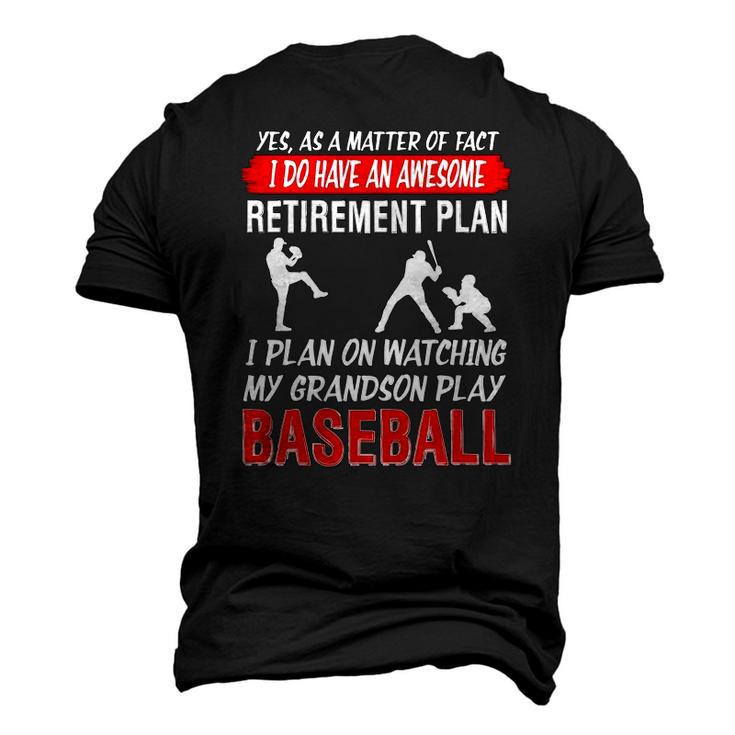 I Plan On Watching My Grandson Play Baseball Men's 3D T-Shirt Back Print