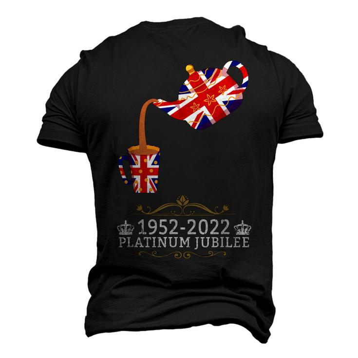 Platinum Jubilee 2022 Union Jack For Kids & Jubilee Teapot Men's 3D T-Shirt Back Print