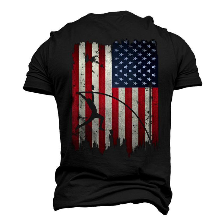 Pole Vault Usa American Flag 4Th Of July Jump Sports Men's 3D T-shirt Back Print